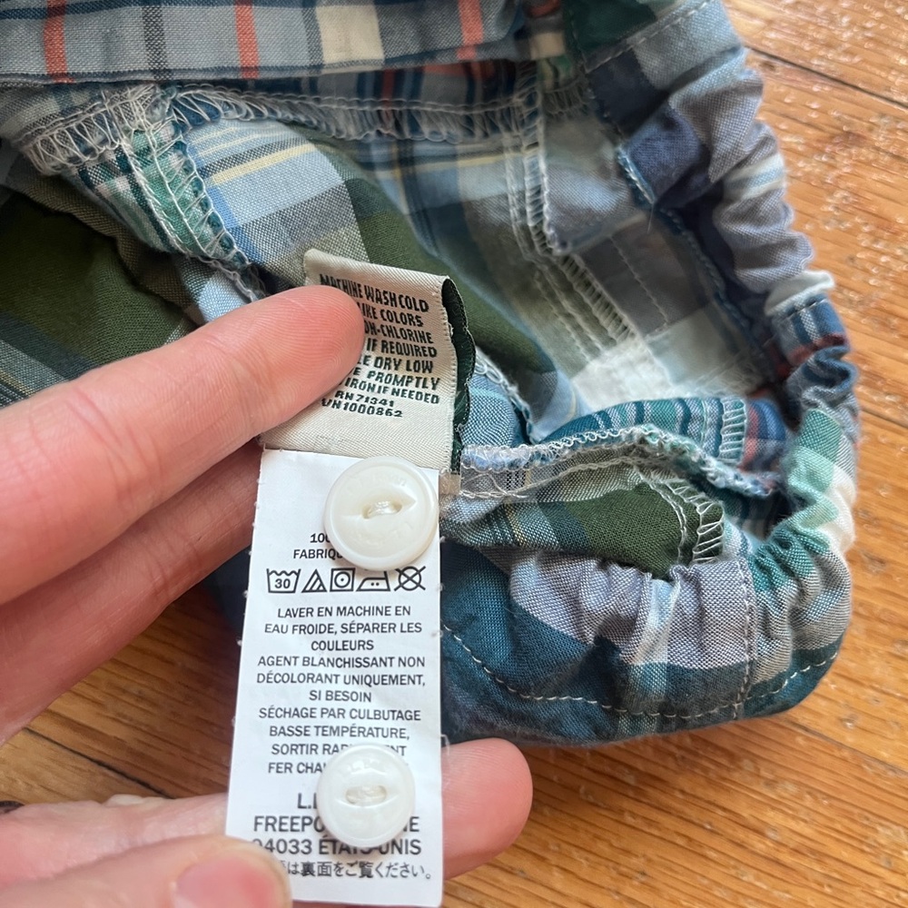 L.L.Bean Madras Patchwork Anorak Pullover Hooded … - image 9